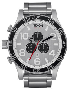 NIXON 51-30 Chrono - A083-2871-00 , Silver case with Stainless Steel Bracelet