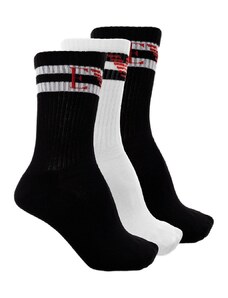Emporio Armani Ανδρικές Κάλτσες Double Stripe Logo - 3 Ζεύγη