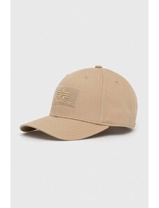 Βαμβακερό καπέλο Alpha Industries χρώμα: μπεζ