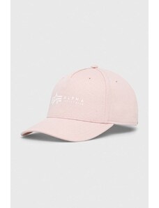 Βαμβακερό καπέλο Alpha Industries χρώμα: πορτοκαλί