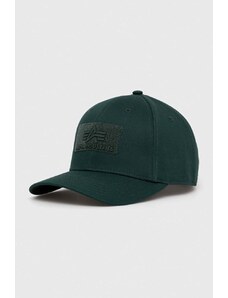 Βαμβακερό καπέλο Alpha Industries χρώμα πράσινο 168903.610