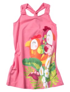 Παιδικό φόρεμα Mayoral tropical parrots ροζ