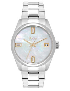 JCOU Emerald II Crystals - JU19061-1, Silver case with Stainless Steel Bracelet