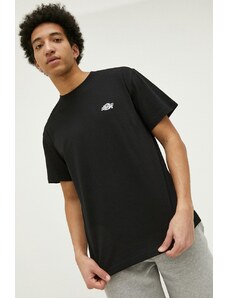 Βαμβακερό μπλουζάκι Dickies χρώμα μαύρο DK0A4YAIBLK1