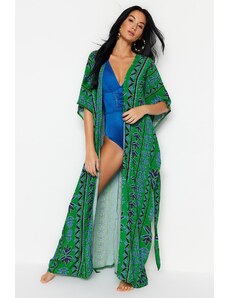 Trendyol Kimono &; Caftan - Πράσινο - Χαλαρή εφαρμογή
