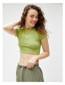 Koton T-Shirt - Πράσινο - Κανονική εφαρμογή
