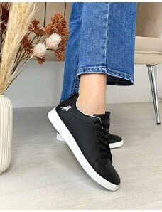 INSHOES Basic sneakers με κορδόνια και ελαστική σόλα Μαύρο