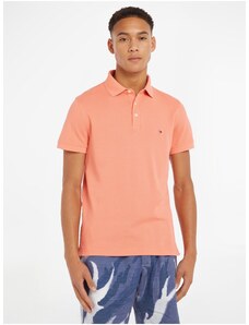 Πορτοκαλί T-Shirt Πόλο Ανδρών Tommy Hilfiger - Άνδρες