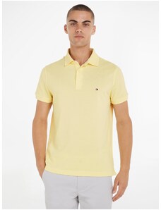 Κίτρινο T-Shirt Πόλο Ανδρών Tommy Hilfiger - Άνδρες