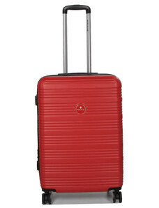 WORLDLINE Βαλίτσα μεσαία Worldlile κόκκινη ABS με τέσσερις ρόδες TL3Q27 - 27922-06