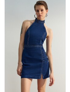 Trendyol Φόρεμα - Μπλε - Off-shoulder