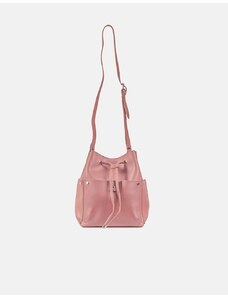 INSHOES Μονόχρωμη τσάντα ώμου πουγκί Ροζ