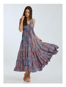 Celestino Φόρεμα με λαχούρια γαλαζιο για Γυναίκα