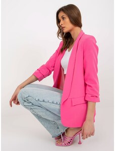 Fashionhunters Ροζ κομψό σακάκι με φόδρα από την Adele