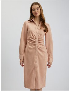 Orsay Ανοιχτό ροζ γυναικείο φόρεμα με σουέτ φινίρισμα - Γυναικεία