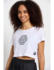 body talk γυναικείο t-shirt cropped print moto