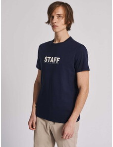 Ανδρικό T-Shirt με Στάμπα Staff 64-053.NOS ΣKOYPO MΠΛE