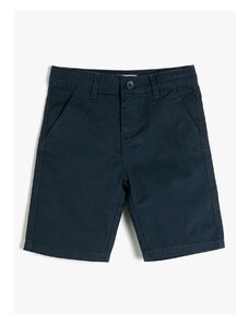 Koton Shorts - Σκούρο μπλε - Κανονική μέση