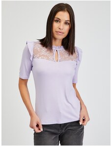 Orsay Light Purple Γυναικείο T-shirt με Δαντέλα - Γυναικεία