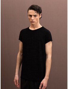 Dante Men | Meno πετσετέ κοντομάνικη μπλούζα Μαύρη