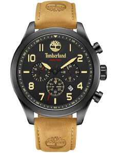 TIMBERLAND ASHMONT - TDWGF0009701, Black case with Brown Leather Strap