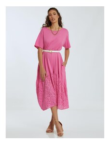 Celestino Βαμβακερό φόρεμα ροζ για Γυναίκα