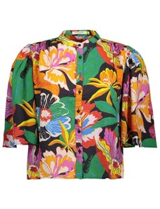 MAISON SCOTCH Πουκαμισο Flutter Sleeve Linen Blend Shirt 173183 SC5669 floral