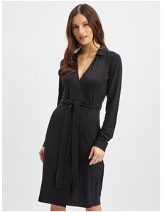 Orsay Black Ladies Wrap Dress - Γυναικεία