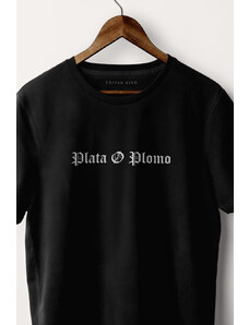 UnitedKind Plata O Plomo, T-Shirt σε μαύρο χρώμα