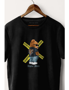 UnitedKind Alpha Male Teddy, T-Shirt σε μαύρο χρώμα