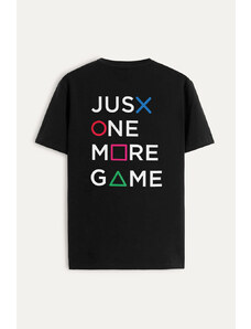 UnitedKind Just One More Game, T-Shirt σε μαύρο χρώμα