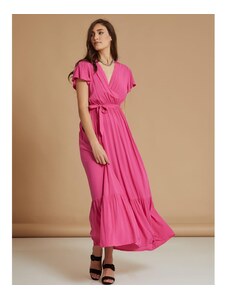 Celestino Maxi φόρεμα με ζώνη φουξια για Γυναίκα