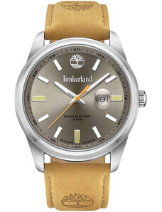 TIMBERLAND ORFORD - TDWGB0010803, Silver case with Brown Leather Strap