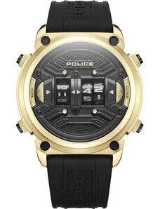 POLICE Rotor - PEWJP2228501 Gold case with Black Rubber Strap