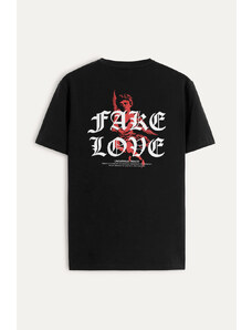 UnitedKind Fake Love, T-Shirt σε μαύρο χρώμα