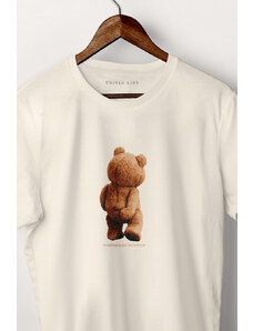 UnitedKind Teddys Opinion, T-Shirt σε εκρού χρώμα