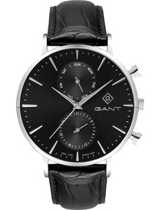 GANT Park Hill II - G121011, Silver case with Black Leather Strap