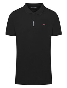 Prince Oliver Brand New Polo Double Pique Μαύρο 100% Cotton (Regular Fit)