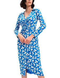 DIANE VON FURSTENBERG Φορεμα Dvf Palmira Dress DVFDW1R014GFMSB graphic flower med sig blue
