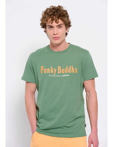 Ανδρικό T-Shirt με Τύπωμα Funky Buddha FBM007-021-04 DK IVY