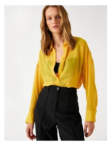 Koton Shirt - Κίτρινο - Χαλαρή εφαρμογή