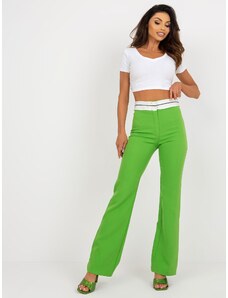 Fashionhunters Ανοιχτό πράσινο παντελόνι