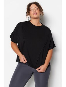 Trendyol Curve Plus Size T-Shirt - Μαύρο - Κανονική εφαρμογή