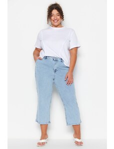 Trendyol Curve Plus Size Jeans - Μπλε - Φαρδύ πόδι