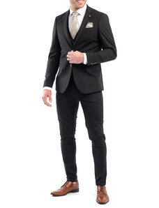 Vittorio Vested Formal Promo Suit-Pitch Black
