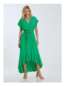 Celestino Ασύμμετρο φόρεμα με βολάν πρασινο για Γυναίκα