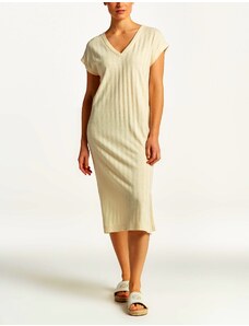 Gant Linen Rib Sleevless V-Neck Dress
