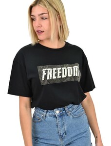Potre Γυναικείο T-shirt με στρας Freedom