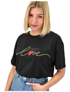 Potre Γυναικείο T-shirt με στρας Love