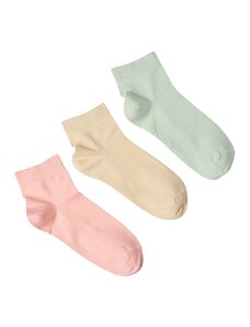 FMS Γυναικείες Κάλτσες Αθλητικές Ημίκοντες Χωρίς Πετσέτα Μονώχρωμες - 3 Ζεύγη